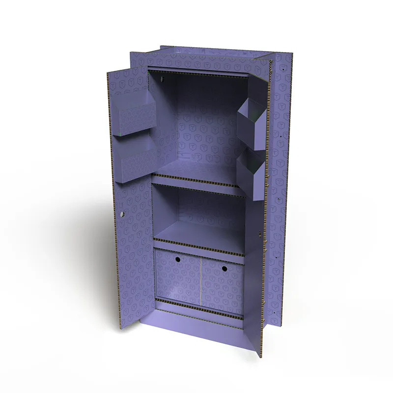 espositore da terra cartone violetta